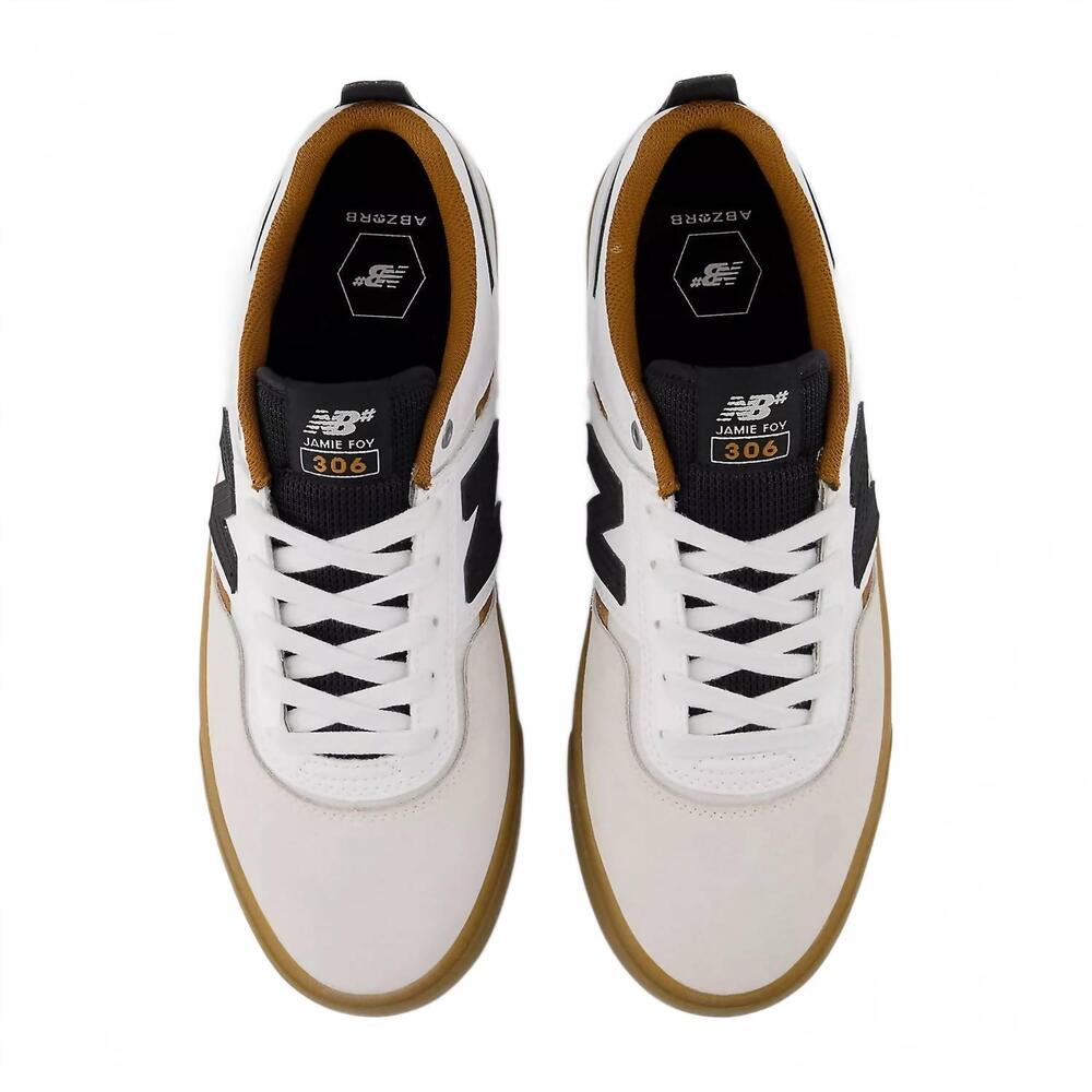 NEW NEW BALANCE men's numeric jamie foy 306 shoes in sea salt with black - Picture 5 of 7